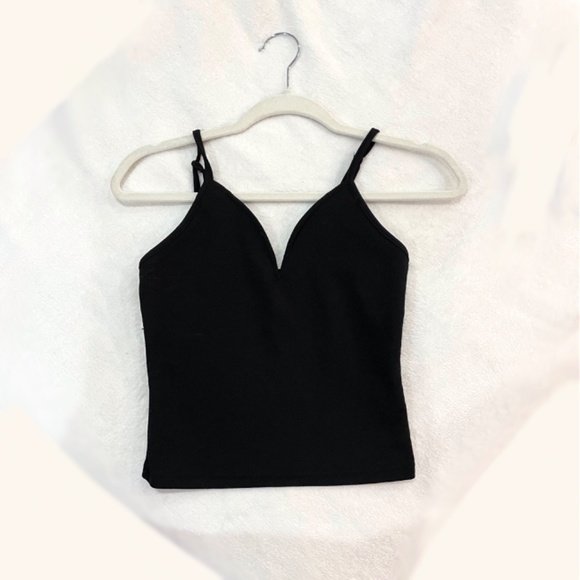 5/20$ Solid Unity Cami Deep V Neck Top - Picture 3 of 8